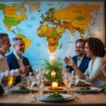 Sådan skaber du den perfekte middag med et verdenskort med navne som samtalestarter